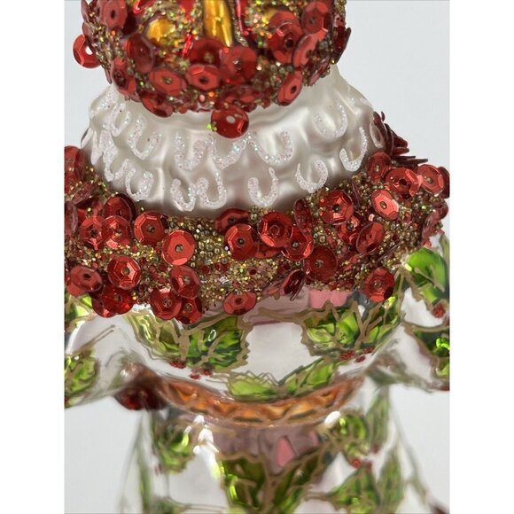 Radko LUXBERRY HOLIDAY Santa Claus SEQUINS Christmas Ornament 1014010 tags + Box - Picture 8 of 10